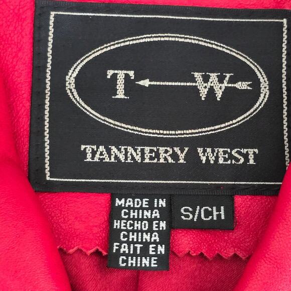 VTG 80s 90s Women’s Red Leather Jacket Sz S Grunge Streetwear Retro Y2K Festival - Picture 6 of 10